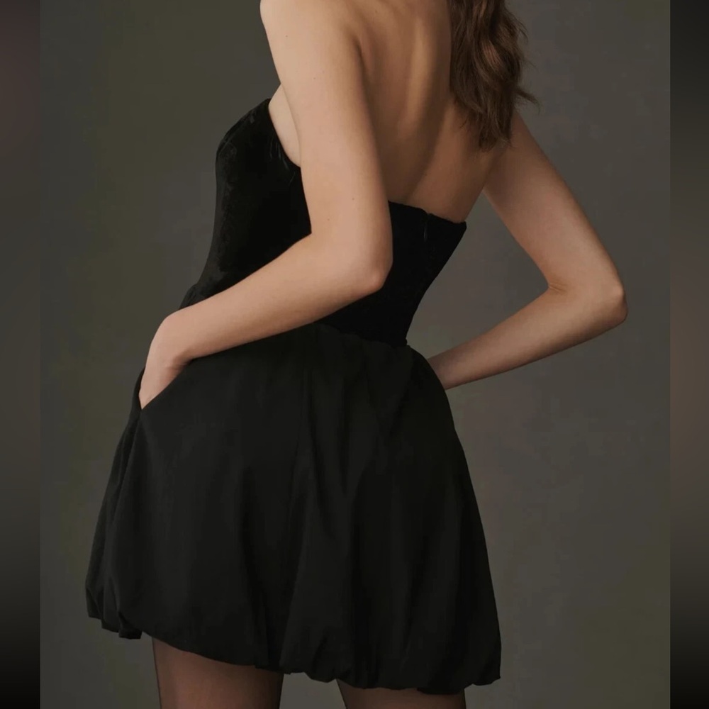 Reformation Black St. Louis Velvet Mini Dress - Picture 6 of 8